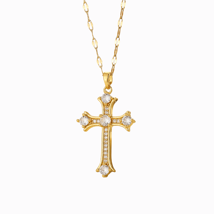 Luminous Creed Cross Necklace