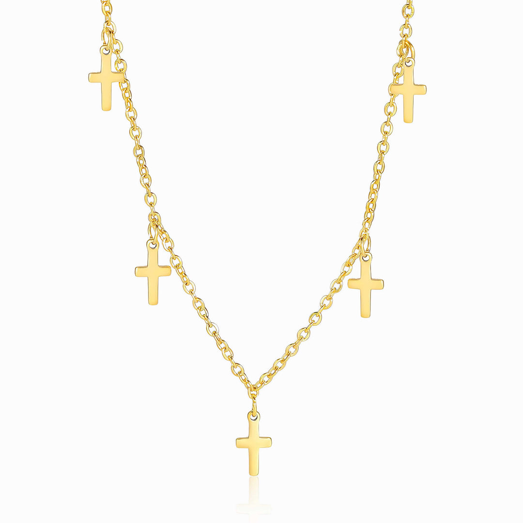 Multi-Cross Pendant Necklace