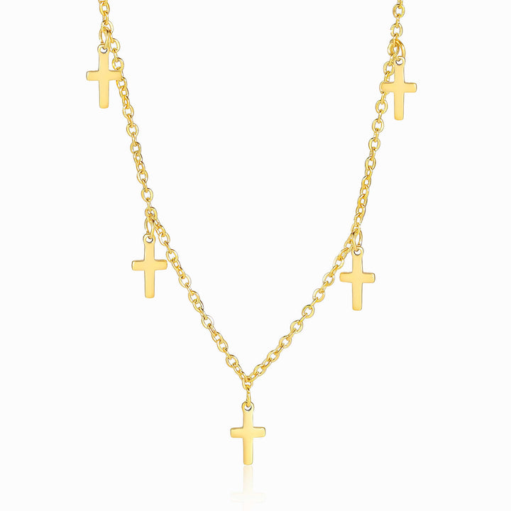 Multi-Cross Pendant Necklace