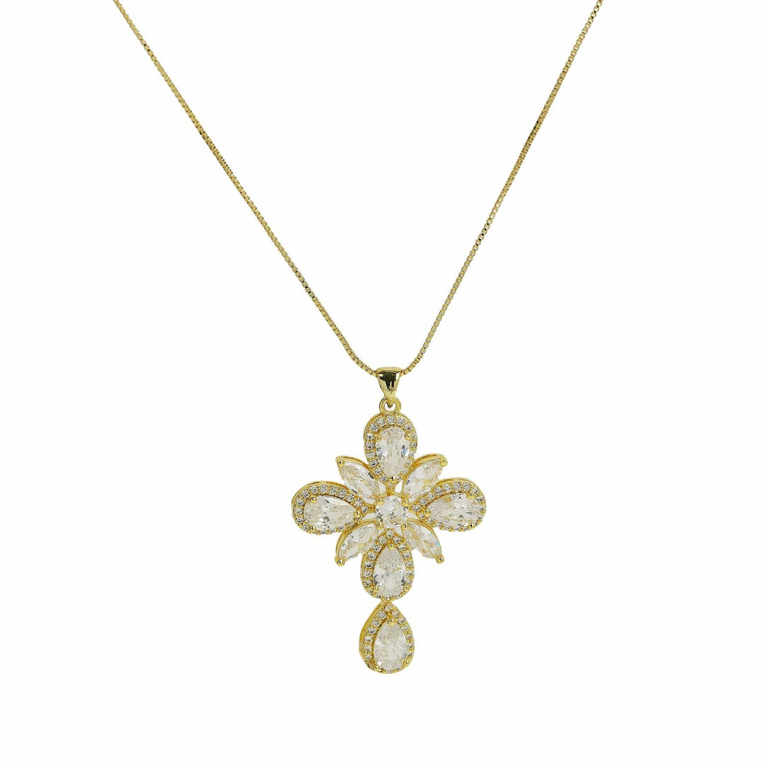 Divine Sparkle Cross Necklace