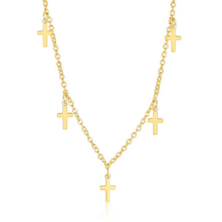 Multi-Cross Pendant Necklace