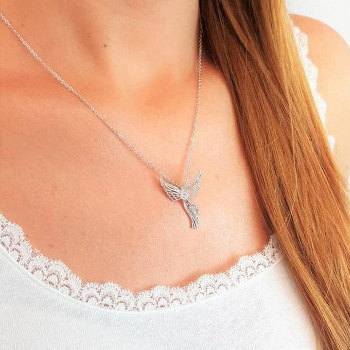 Elegant Angel Diamond Necklace