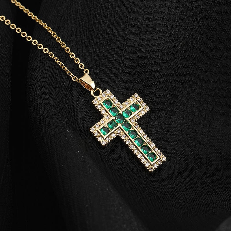 Crystal Cross Diamond Necklace