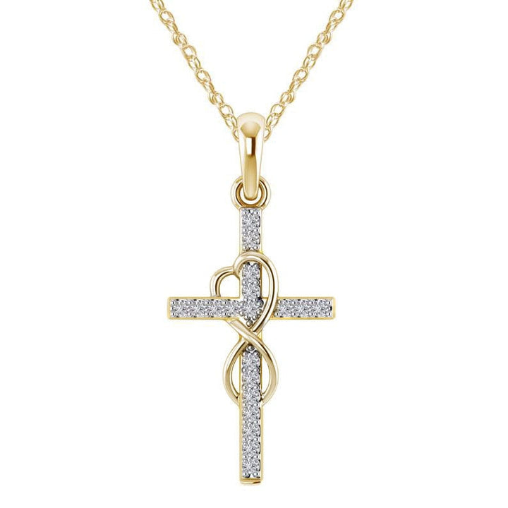 Cross Diamond Infinity Pendant