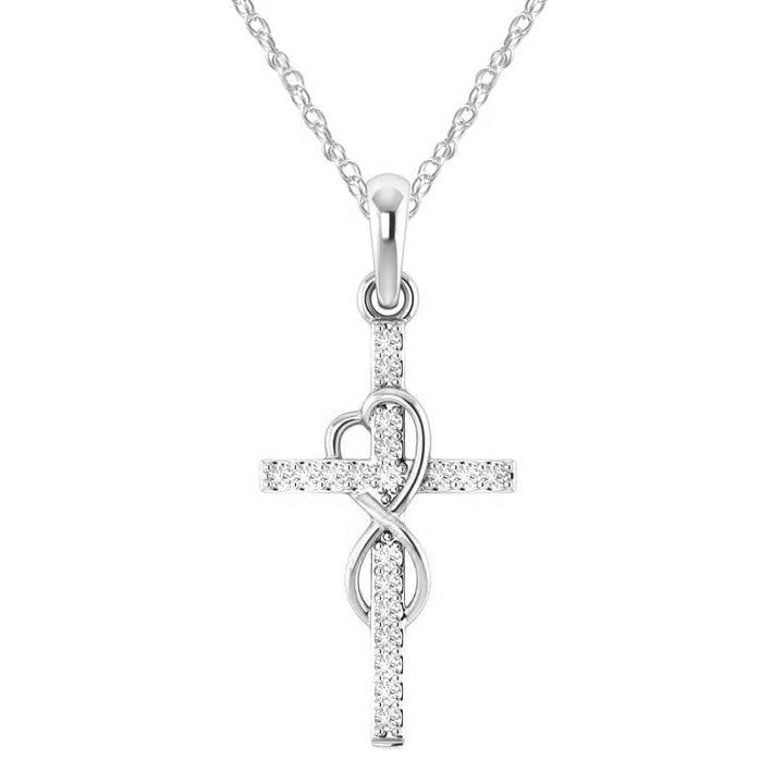 Cross Diamond Infinity Pendant