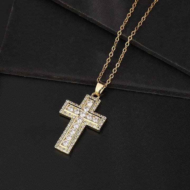 Crystal Cross Diamond Necklace