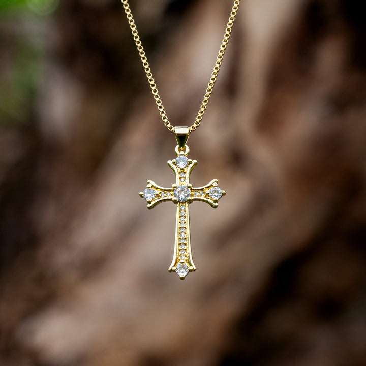 Luminous Creed Cross Necklace