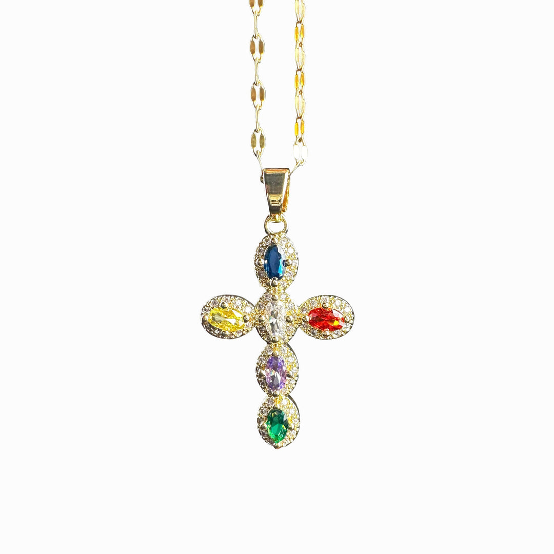 Sacred Hues Cross Necklace