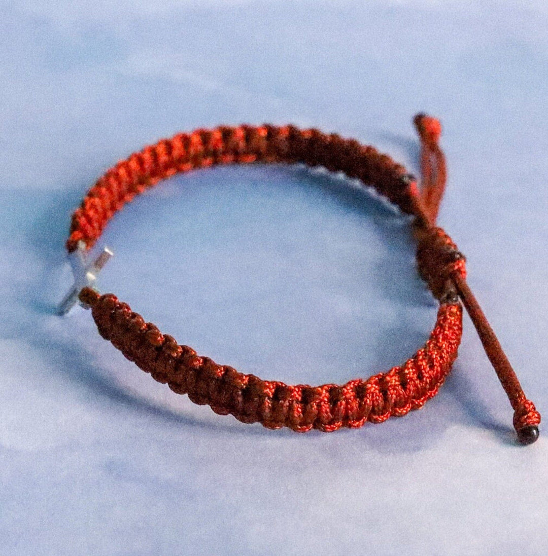 Cross Charm Handwoven Bracelet