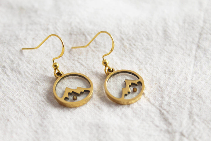 Mustard Seed Mountain Earrings