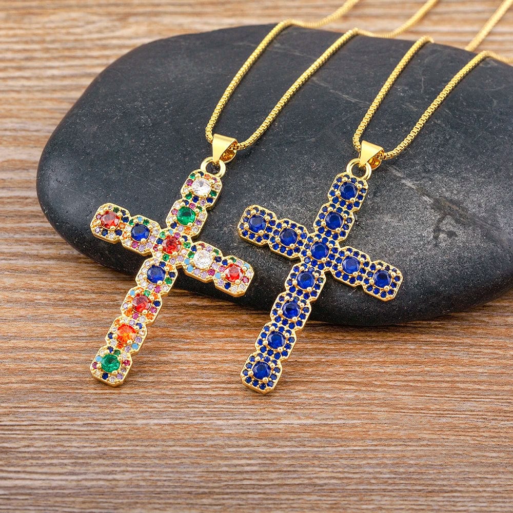 Faith Gems Cross Necklace