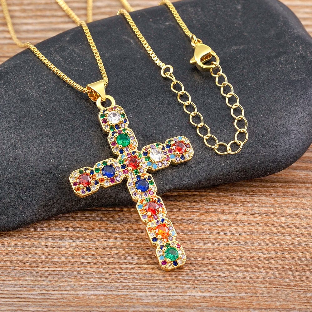 Faith Gems Cross Necklace