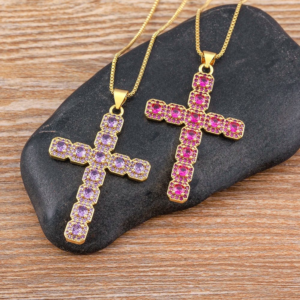 Faith Gems Cross Necklace