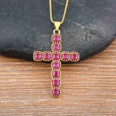 Faith Gems Cross Necklace