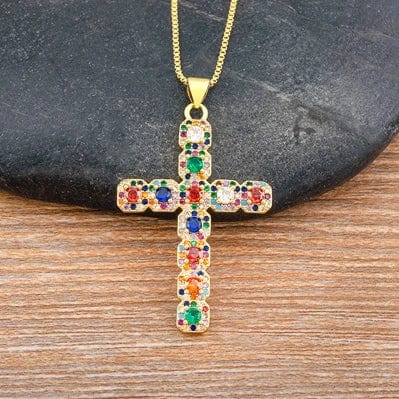 Faith Gems Cross Necklace