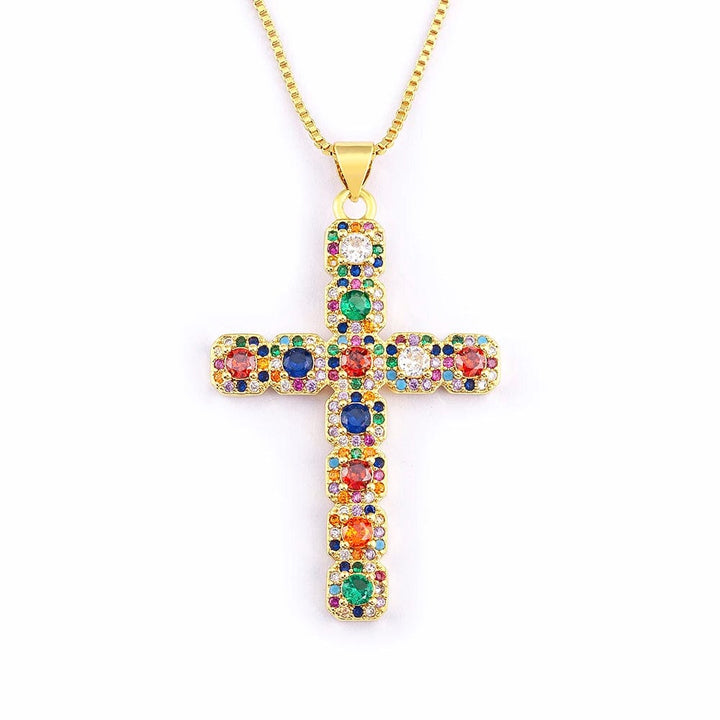 Faith Gems Cross Necklace